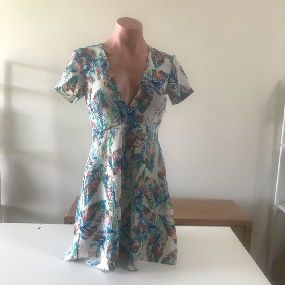 Show Me Your Mumu palm floral open back dress